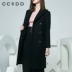 Áo khoác nữ mùa đông mới ra mắt áo khoác len mỏng đích thực Phần dài nữ phiên bản Hàn Quốc của áo khoác thủy triều - Áo Hàn Quốc Áo Hàn Quốc