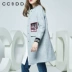 Áo khoác nữ mùa đông mới ra mắt thời trang đích thực áo khoác len dài tay nữ dài phần phiên bản Hàn Quốc của áo khoác - Áo Hàn Quốc Áo Hàn Quốc