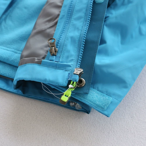 Детская куртка, съемный утепленный водонепроницаемый комплект для мальчиков, «три в одном»