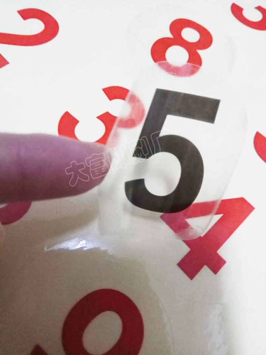 Прозрачные круглые водонепроницаемые цифровые наклейки, наклейка, 10см