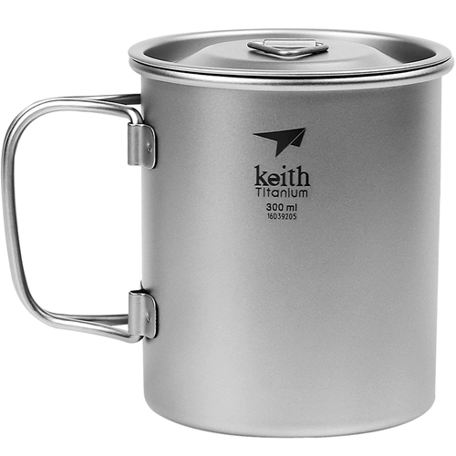 Keith Kaisi Pure Titanium Cup Outdoor Camp Wild Piece Simple Titanium Cup Titanium Coffee Cufe Cup Cup Wine Cover