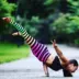Mùa thu và mùa đông Thời trang châu Âu và Mỹ tập thể dục quần yoga co giãn chân Prince Wen với eo cao đã mỏng thể thao bó sát