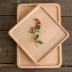 Phong cách nhật bản tấm gỗ hình chữ nhật bằng gỗ khay tấm gỗ đĩa trái cây khay bánh cup tray tấm gỗ rắn cách nhiệt pad pad Tấm