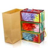Бумажный пакет цветочный ящик средний большой пустой сумка из цветочной коробки пустой коробки из цветочной коробки сцены