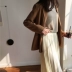 Áo khoác nữ kiểu dáng hoang dã retro, áo ngực đơn phiên bản Hàn Quốc sang trọng, màu sắc sang trọng đi lại 2018 mùa thu mới áo khoác nữ hàn quốc Business Suit