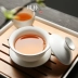 Chuanpu bìa bát tách trà trà gốm bát kungfu tea set ấm trà trắng sứ matte ba bát bộ