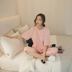 Bộ đồ ngủ mùa hè phù hợp với phụ nữ Hàn Quốc phiên bản của lỏng có thể được đeo bên ngoài mùa xuân và mùa thu phần mỏng trong tay áo bảy quần dịch vụ nhà hai mảnh Bên ngoài ăn mặc