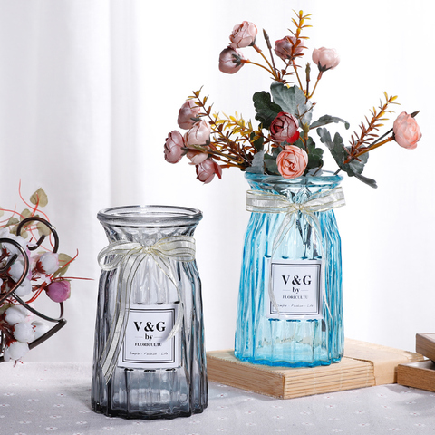 欧式创意透明彩色玻璃花瓶优惠券