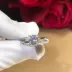 Sản phẩm mới thơ bài thơ Mo Sang nhẫn đá chính 50 điểm D màu pha lê trong vắt nhẫn cưới vàng 18k Nhẫn