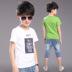 10 quần áo trẻ em 14 chàng trai t-shirt ngắn tay T-shirt mùa hè 8 lớn trẻ em 9 nam 13 mùa hè mô hình 12 chàng trai t 桖 15 tuổi 11 Áo thun