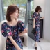 Ga Châu Âu Cổ áo Vuông In Daisy Dress 2021 Mới Mùa hè Phụ nữ Nhẹ nhàng Trưởng thành Tính khí của Mẹ Váy dài 35 tuổi - Váy dài