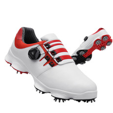 Обувь для гольфа 高尔夫鞋 男 高尔夫球鞋男士防水职业鞋钮旋运动鞋子活动钉真皮鞋
