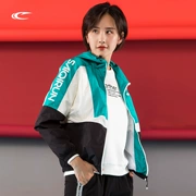 Áo khoác thể thao nữ Psyche áo khoác dài tay 2019 mùa thu mới trang web chính thức ngoài trời chạy nhẹ áo trùm đầu - Áo gió thể thao