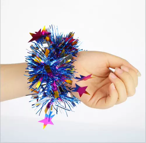 Черлидинг спектакля шоу ручной кольцо запястья цветочные волосы катушка Круг Детский фестиваль поставляет ленту ленты