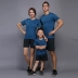 Thể thao ngắn tay khô nhanh T-Shirt nam giới và phụ nữ cha mẹ và con mặc chạy quần áo nhóm tùy chỉnh phù hợp với lỏng mỏng quần short