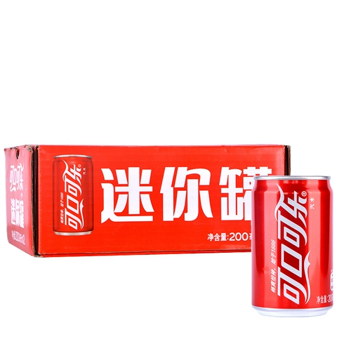 Cocoa Coca -coca -cola Small Tiber Zero Coca -cola Sprite Carderated Drink 200 мл*24 банок по всей стране Бесплатная доставка