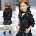 Quần áo trẻ em 2018 mùa thu mới cho bé gái Áo khoác da PU trẻ em mùa xuân và mùa thu Phiên bản Hàn Quốc của bé gái áo khoác da thủy triều - Áo khoác Áo khoác