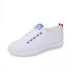 2018 mùa hè mới đáy phẳng dây đeo nhỏ màu trắng giày sinh viên Hàn Quốc hoang dã rỗng breathable giày thường thấp để giúp giày Giày cắt thấp