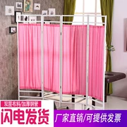 Trong nhà gấp màn hình y tế màu hồng phòng khách di động rèm đơn giản mạnh mẽ vải massage chữa cháy - Màn hình / Cửa sổ