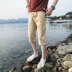 Mùa hè 2018 phiên bản Hàn Quốc mới của giới trẻ tự tu bảy điểm quần âu quần cotton harem quần short nam 3/4 Jeans