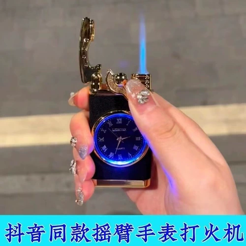 Часы, защитная ветрозащитная зажигалка, мужской высококлассный циферблат для друга