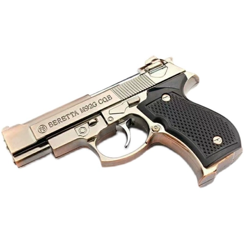 Креативная забавная зажигалка, красная ветрозащитная модель пистолета, можно запускать, масштаб 1:2