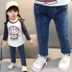 Quần áo trẻ em nữ mùa thu 2018 Quần jeans Hàn Quốc 3-4-5-6 tuổi Quần cotton trẻ em dài