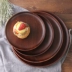 Nhật bản pallet gỗ hình chữ nhật gỗ rắn tấm tròn món ăn hộ gia đình tách trà tấm trà bánh trái cây bánh mì tấm