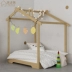 Thiết kế ban đầu cho trẻ em nhà gỗ giường gỗ sồi Bắc Mỹ gỗ rắn hiện đại tối giản có thể thu vào nhà trẻ em giường nam - Giường