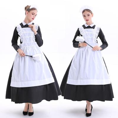 taobao agent Black and white suit, German clothing, plus size, cosplay, halloween