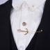 Cà vạt kim loại cao cấp cá tính nam kinh doanh đám cưới cà vạt clip phù hợp với neo trâm cài phụ kiện - Trâm cài Trâm cài