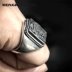 Nhà sư sterling silver mười pha miễn phí nhẫn nam vị thánh bảo trợ silver ring natal Phật mở vòng chỉ số finger nhẫn Thái bạc retro Nhẫn