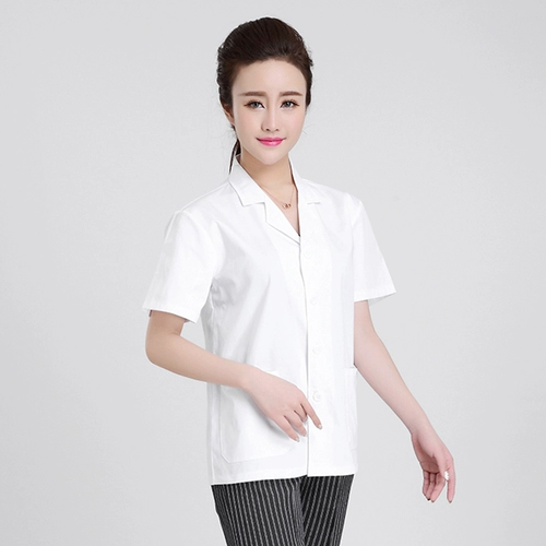 Летний белый школьный лонгслив для работы для детского сада, нарукавники, комплект, короткий рукав