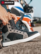 Велосипедная обувь 赛羽摩托车骑行鞋机车靴赛车鞋防摔骑士装备鞋防水四季靴子夏季男 Scoyco