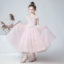 Váy bé gái công chúa váy sinh nhật màu hồng quý phái tổ chức bé gái nước ngoài sợi phồng trang phục piano - Váy trẻ em chân váy trẻ em 11 tuổi