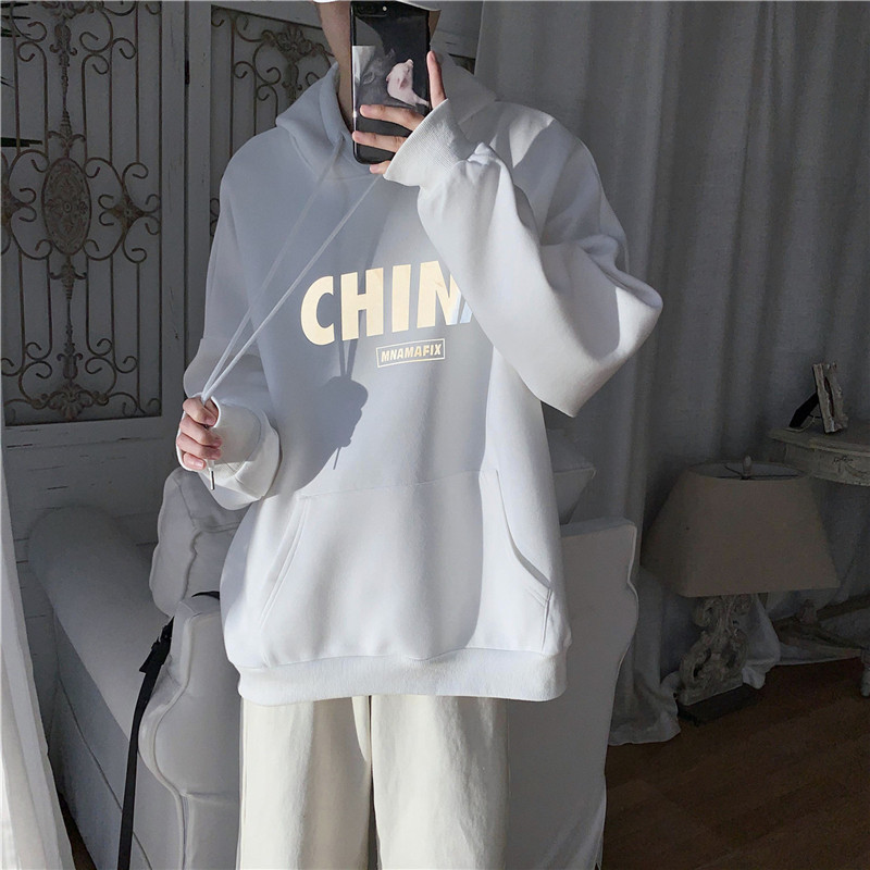 Melody windmill homemade Hooded Sweater men's fashion CEC autumn reflective print coat Korean loose casual top