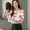 Mùa thu 2019 mới của phụ nữ Hàn Quốc áo dài tay áo in voan áo sơ mi chạm đáy áo sơ mi nhỏ áo thun - Áo sơ mi