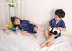 Vài bộ đồ ngủ mùa hè lụa Hàn Quốc thiết lập dễ thương ngắn- tay quần short nam giới và phụ nữ băng lụa cha mẹ và con mặc gia đình dịch vụ Cha mẹ và con