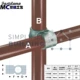 42/48 thép lan can phụ kiện kết nối fastener doanh sửa chữa thành viên cầu thang tay vịn thép ốc vít đồng hồ vôn