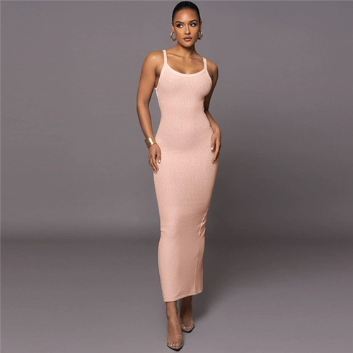 Европейское и американское сексуальное я -рассеянном платье для камизола сексуальное платье для бодисонов макси -платье