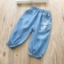Trẻ em mùa hè mới bé Tiansi denim cắt quần nở quần muỗi quần cotton lỏng nhẹ thoáng khí