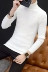 Áo len cổ cao nam phiên bản Hàn Quốc của giới trẻ tự tu xoắn áo len màu rắn áo len áo len nam áo len trắng học sinh quần jogger kaki Áo len