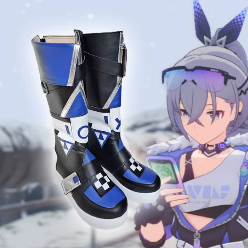 Косплей-сапоги по мотивам Honkai Impact Star Dome Railway Silver Wolf, косплей-обувь, анимационные сапоги, индивидуальные по рисункам