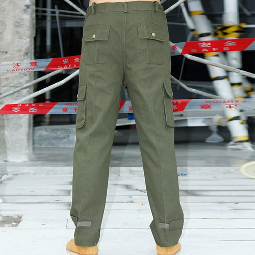 Хлопковые износостойкие штаны для работы, осенние, защита от ожогов, увеличенная толщина