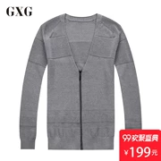 GXG áo len nam mùa xuân nam thanh niên thời trang đô thị tính khí giản dị hoang dã phổ biến màu xám cardigan áo len
