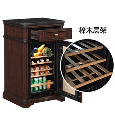 Шкаф для вина 锦庄红酒柜恒温酒柜 家用风冷茶叶冷藏柜小欧式实木 冰吧葡萄酒柜