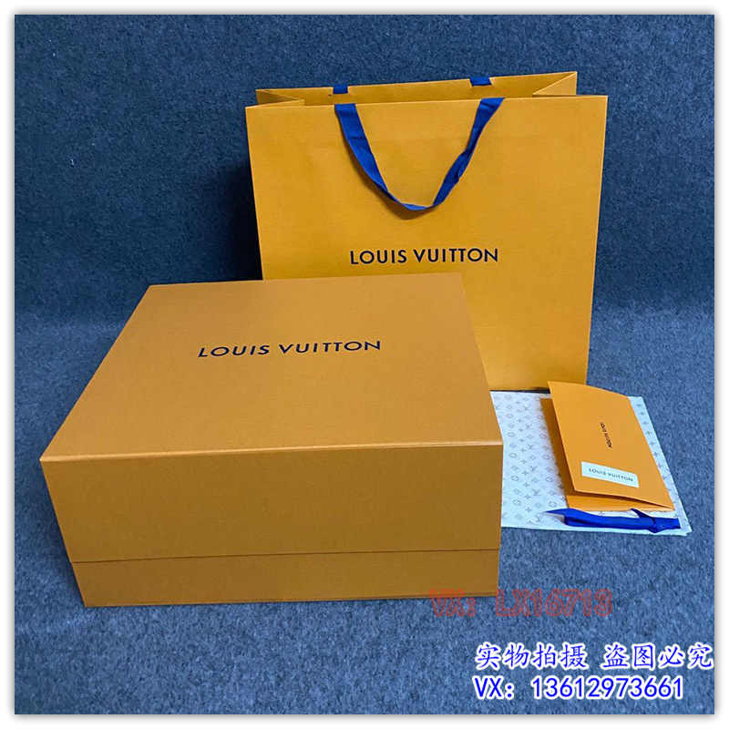 Original Large Box + Paper Bag + Accessoriesspecial counter original edition LV high-grade paper bag packing Bag belt clothes scarf wallet Dustproof bag Gift bag Gift box