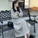 Демисезонная длинная юбка, А-силуэт, коллекция 2023, высокая талия, подходит для подростков, с акцентом на бедрах