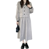 Демисезонная длинная юбка, А-силуэт, коллекция 2023, высокая талия, подходит для подростков, с акцентом на бедрах