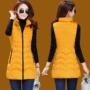 Mùa thu đông 2018 mới xuống áo vest cotton nữ dài Phần phiên bản Hàn Quốc của những chiếc áo vest mỏng giảm béo cỡ lớn vest dày thời trang nữ 2021